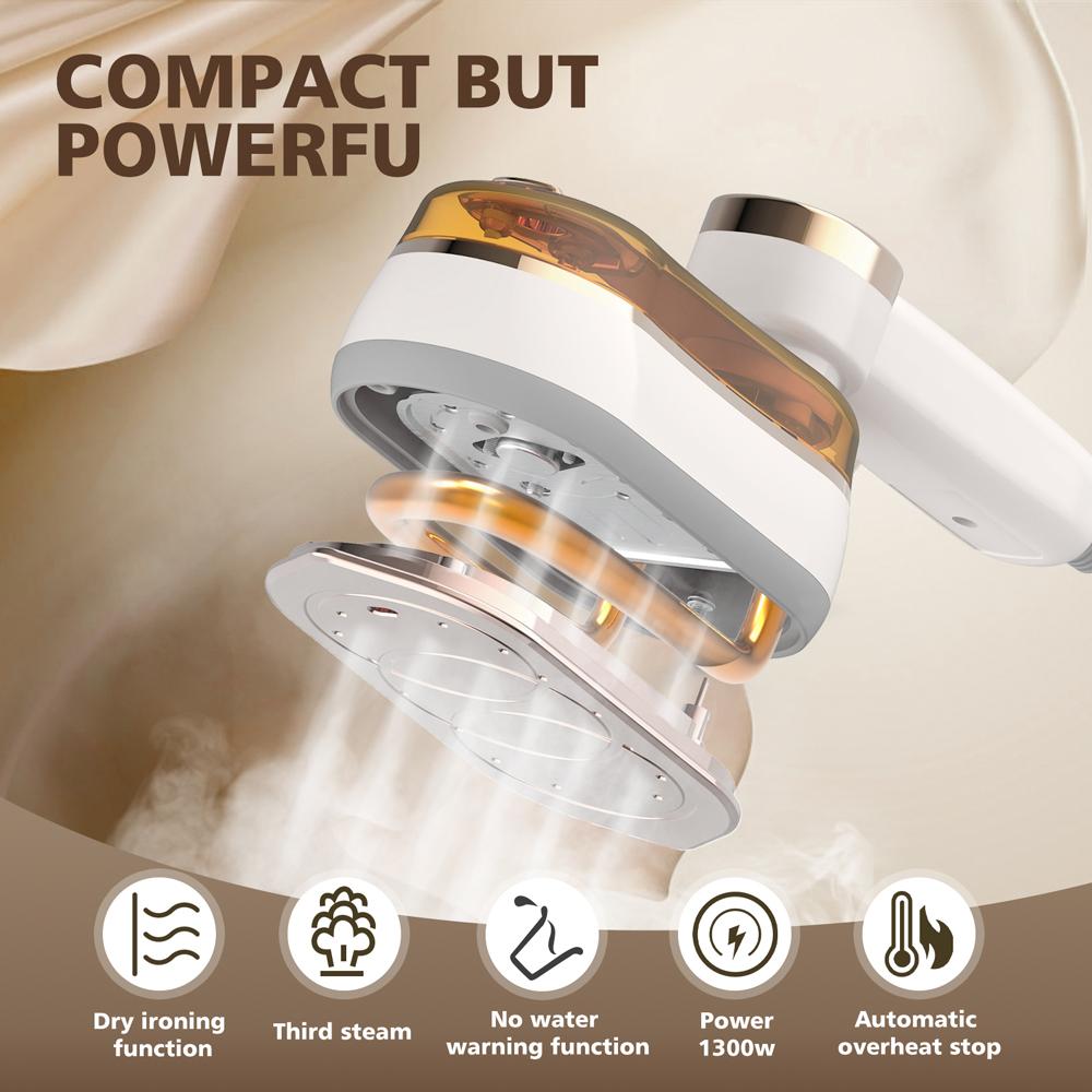 2 in 1 Handheld Steam Iron Foldable Garment Portable Steamer Touch Screen Rotary Ironing Machine 110V/220V