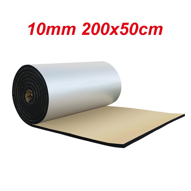 200*50cm 5/7/10mm Car Sound Roof Proofing Deadener Tepelná hluková izolace Protihluková podložka Hood Closed Cell Foot