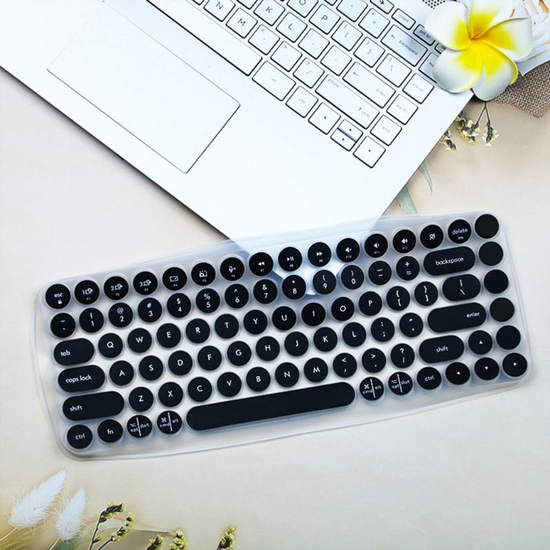 Keyboard Cover for Bluetooth-compatible Wireless Keyboard Silicone Keyboard Protectors Skin Ergonomic Keyboard Protective