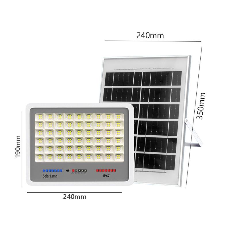 Solar Powered LED Flood Light IP67 Waterproof Outdoor Security Lights Auto-On Outdoor Wall Floodlight Timing for Patio Path Yard