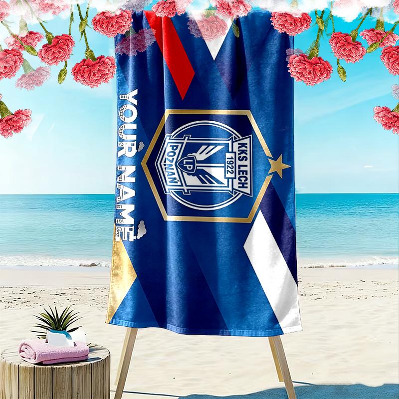 Lech Poznan Print Beach Towel, Large Soft Quick Dry Towel for Beach Camping Swimming