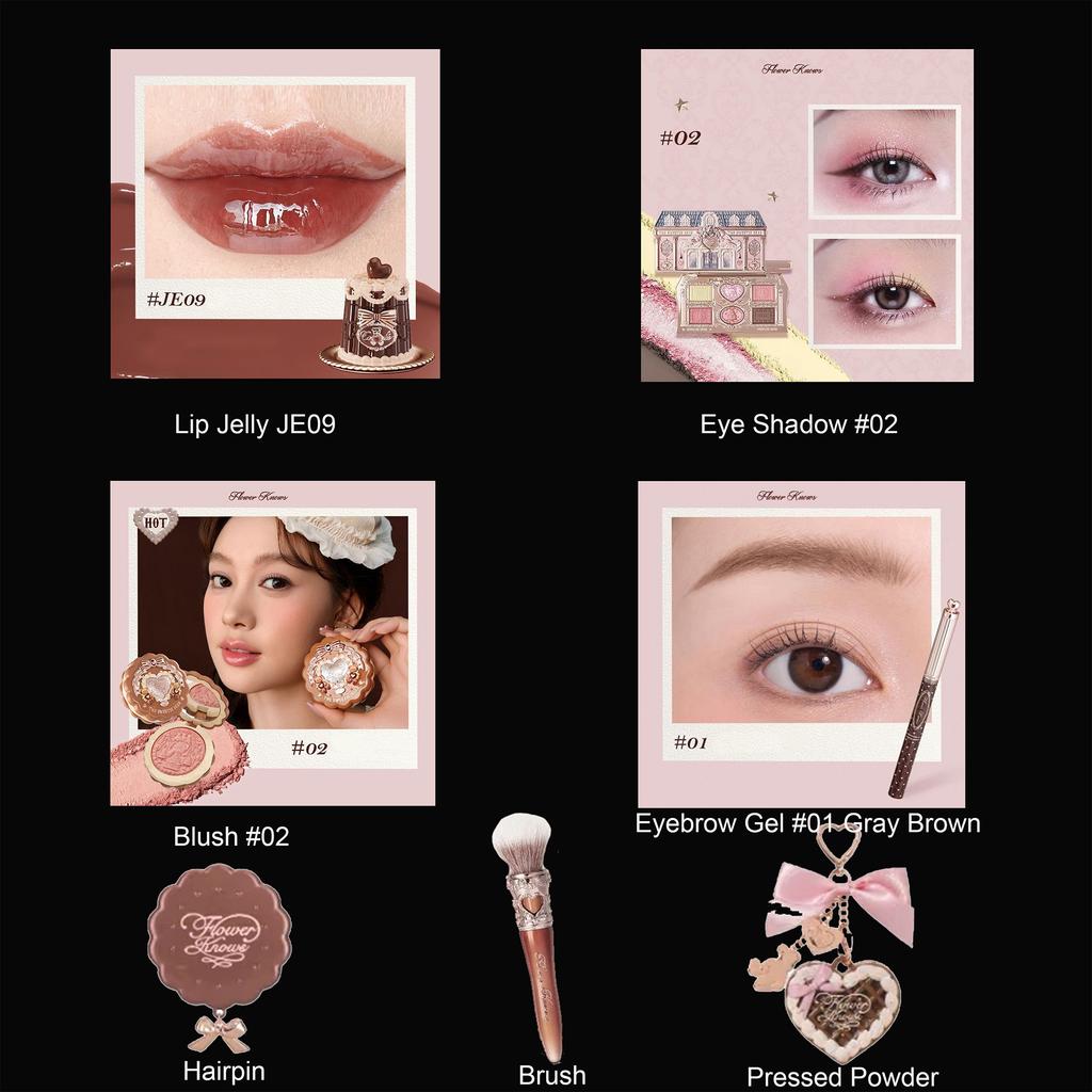 Flower Know Little Angel Collectie Make-up Cadeaubox Oogschaduw Blusher Crème Matte Lippenstift Highlighter Volledige Set Alles-in-één