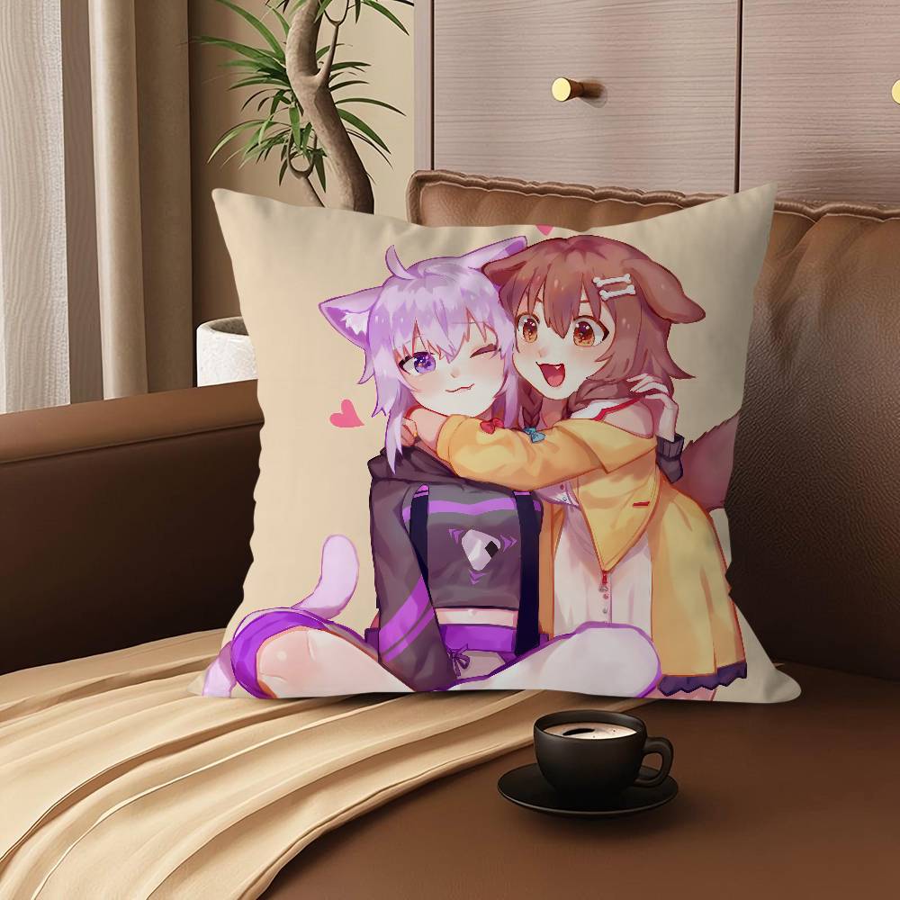 I-INUGAMI KORONE Cartoon Animation Kissenbezug Kissenbezug Polsterung Sofa Dekokissen Heimdekor Kissenbezug
