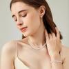 Elegant Pearl Necklace and Earring Set , Light Fashion Jewelry for Women , Electroplated Geometric Design