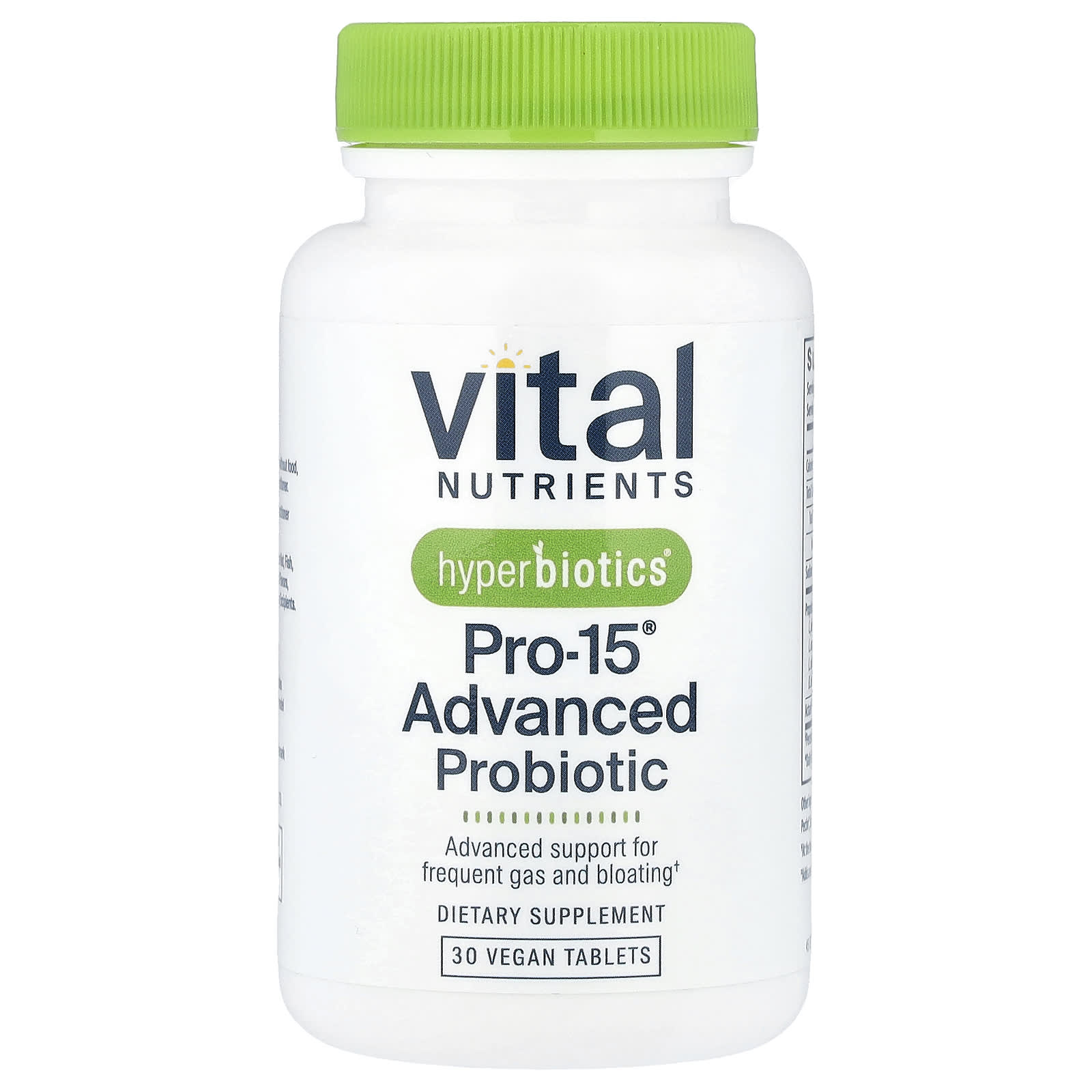 

Hyperbiotics®, Pro-15® Advanced Probiotic, Vegan Tablets, 30 Tablets