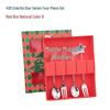 Christmas Cartoon Stainless Steel Spoon & Fork Set – Festive Cutlery with Gift Box