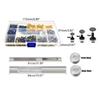 180Sets Leather Rivets Double Caps Rivets Tubular Metal Studs with 3 Setting Tool Punch Plier for Leather Craft Repair