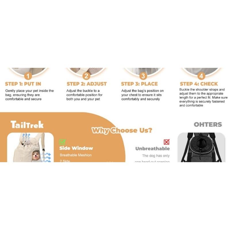 Pet Strap Backpack For Medium/small Cats And Dogs, Outdoor Hiking Pet Bag