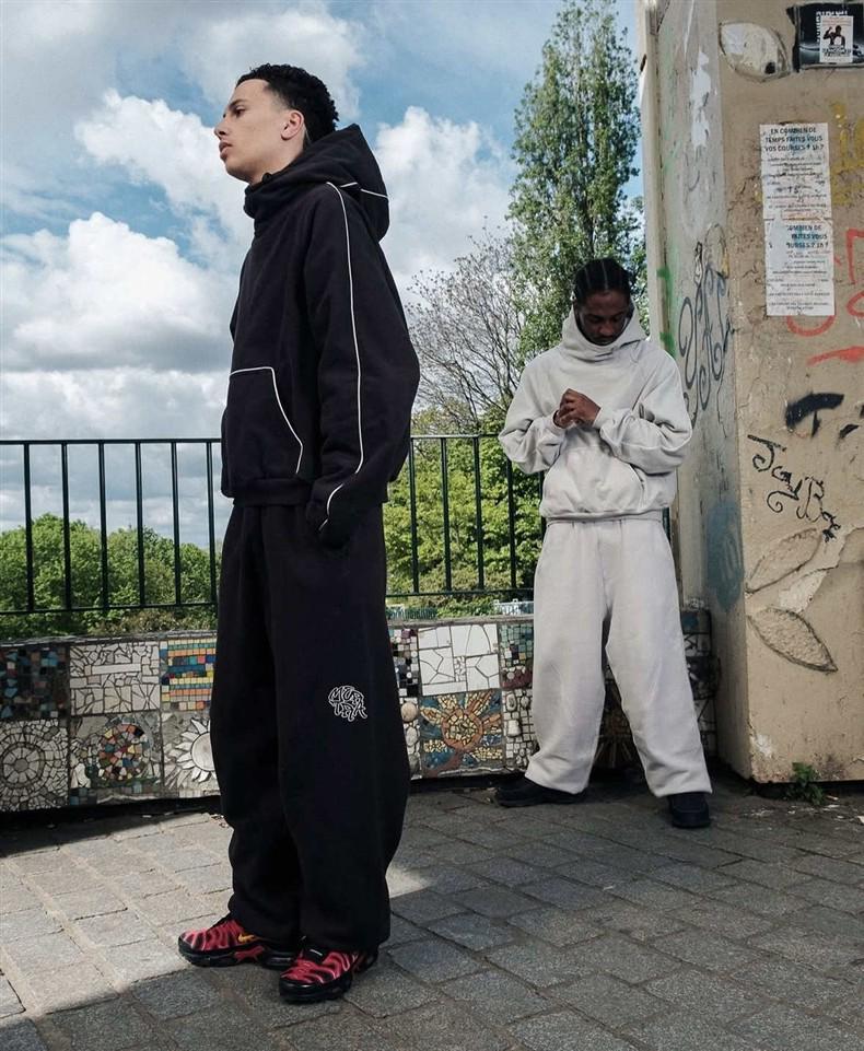 Mertra Stylish Unisex Embroidered Hoodie & Sweatpants Set