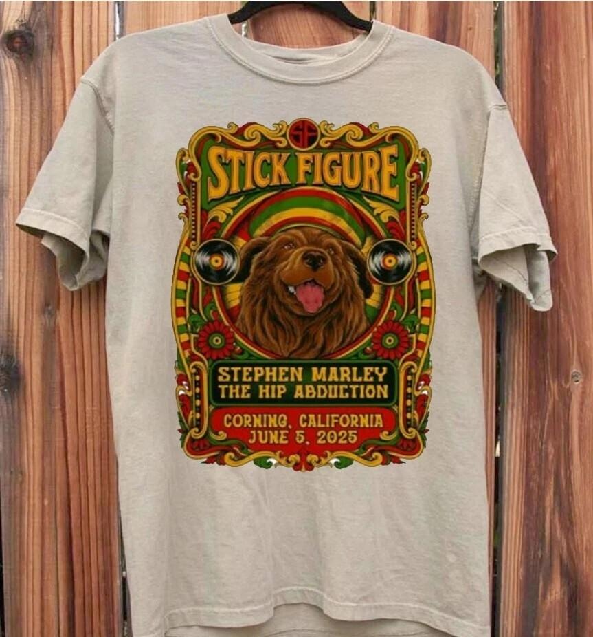 

Stick Figure Island Holiday Summer Tour 2025 short sleeve sand shirt S5XL Unisex T-Shirt XL