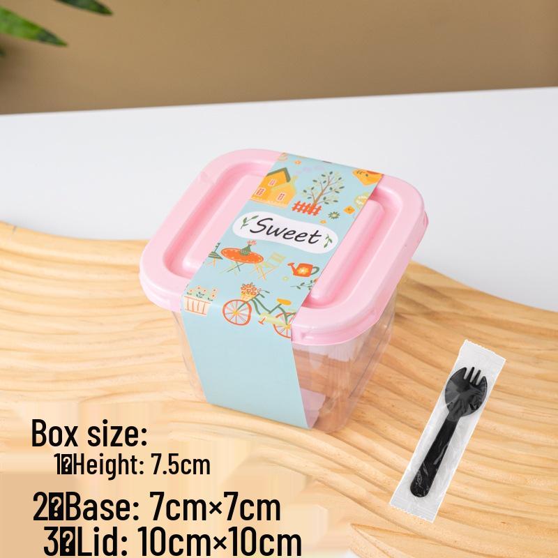 Square Mousse Soy Milk Cake Box: Wooden Cup Packaging for Tiramisu and Dessert Baking