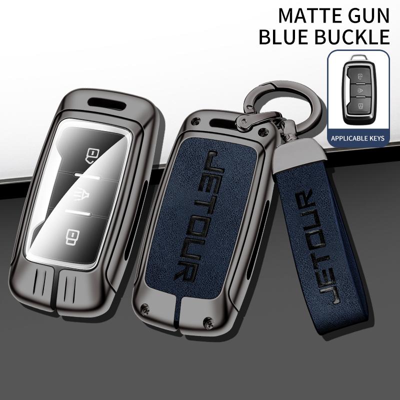 Zinc Alloy Leather Car Key Cover Chery Jietu X70 X70S X70M X90 Cowin X3 X5 K60 Key Fob Car Key Case Protective Cover