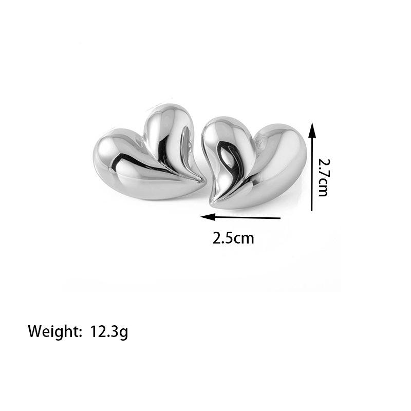 Elegant Personalized Double Heart Pendant Titanium Steel Necklace for Women
