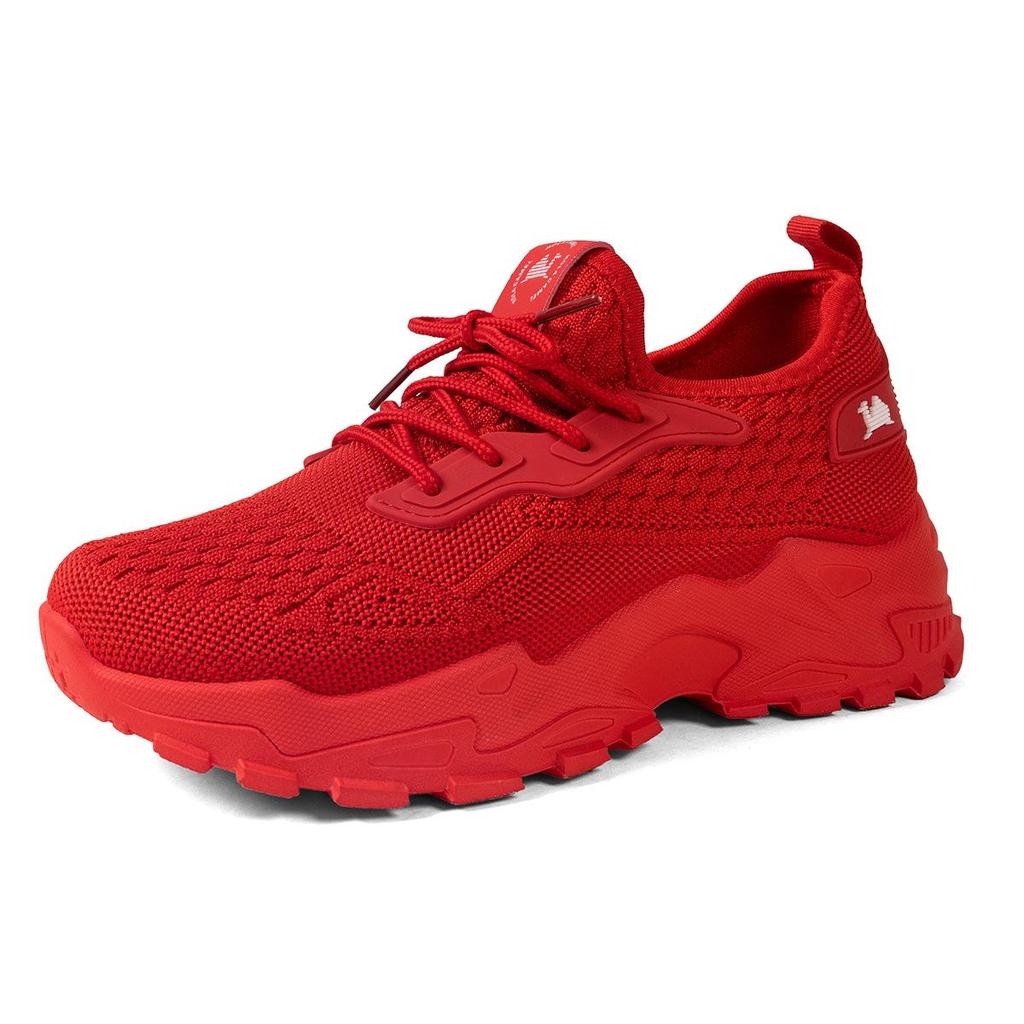 Women's Breathable Mesh Walking Shoes - Lightweight, Thick Sole, Comfort & Height Boost