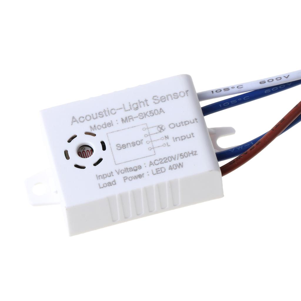 Indoor Intelligent Auto On Off Lights Switch 220V Acoustic Voice Sensor Detector Switch Light Switch Accessories