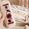 Layered Cartoon Pencil Case for Girls & Boys - Large Capacity School Stationery Bag