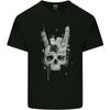 Rock N Roll Music Salute Skull Biker Gothic Kids T-Shirt Childrens