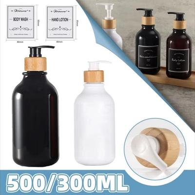 Seifenspender 300/500ml Verdickte Nachfüllbare Shampoo-Pumpspenderflasche Lotionbehälter Seifenpumpentank Handwäsche Badezimmerzubehör