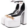 Luxury Gladiator Sandals Women Summer Shoes 2025 Platform High Heels Pumps Sexy Black Gold Silver Women's Dance Stripper Shoes