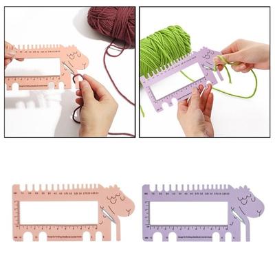 Sheep Head Gauge with Scissors Gauge for Knitting Needles and Crochet Hooks Ruler Tool.