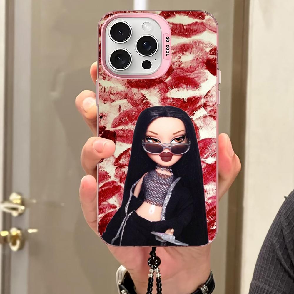 

Fashion Lovely Doll Bratz Phone Case For iPhone 16 15 14 13 12 11 Pro Max X XR XSMAX Matte Shockproof Back Cover iPhone 12 mini