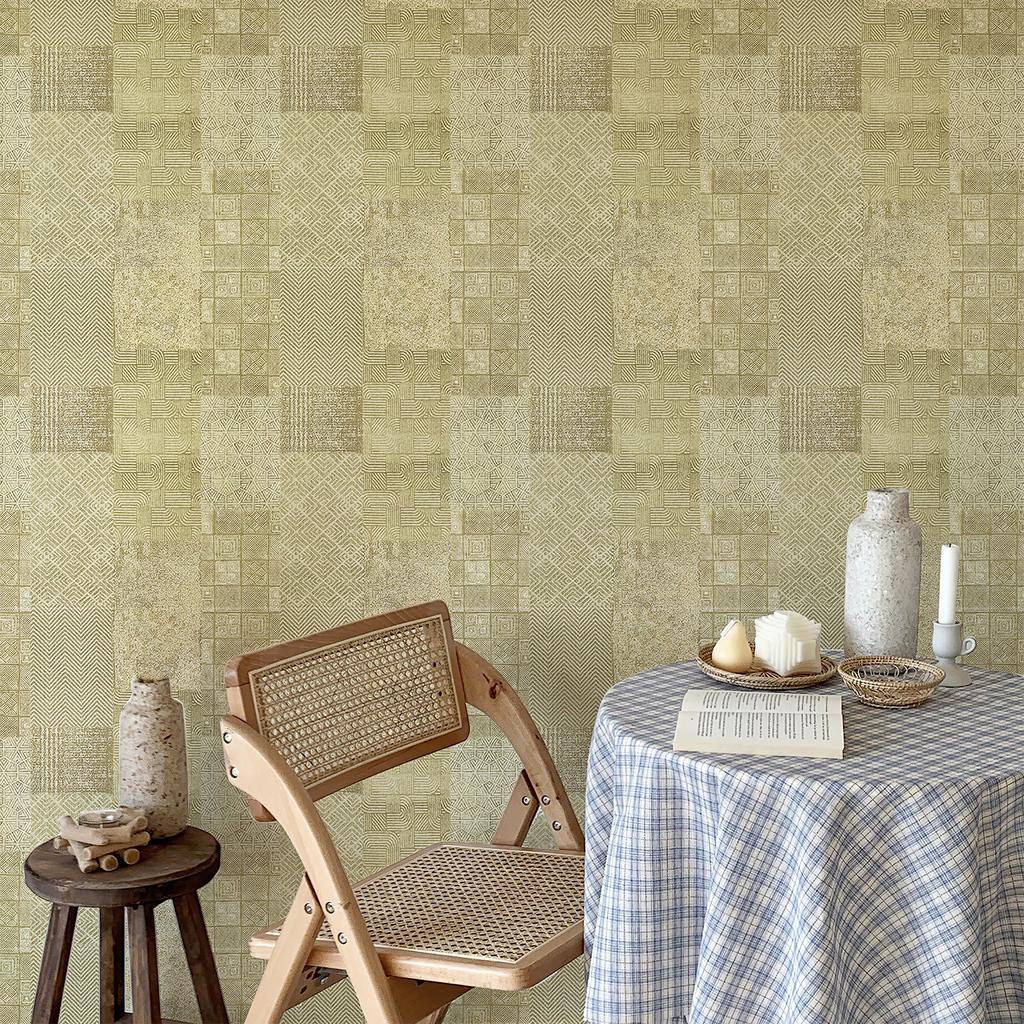 Retro Solid Line Texture Wallpaper Waterproof Vinyl Peel And Stick Living Room Wall Decor Vintage Brick Pattern Wallpaper