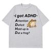 ADHD Frog Autism Funny Emoji Tshirt Fashionable Clothing Shortsleeved Harajuku Unisexs Tshirt Casual Hiphop Tshirt Top
