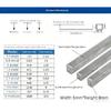 1pc 0.5Mod 45# steel Rack 0.5 Module Straight Teeth Drive Rack Length 200/500mm 5x5 6x8 8x8 8x10 8x12 10x10 12x12 Spur Rack