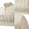 Autumn/Winter 2025 Men's Half-High Collar Knit Zipper Sweater - European American Fashion Pullover