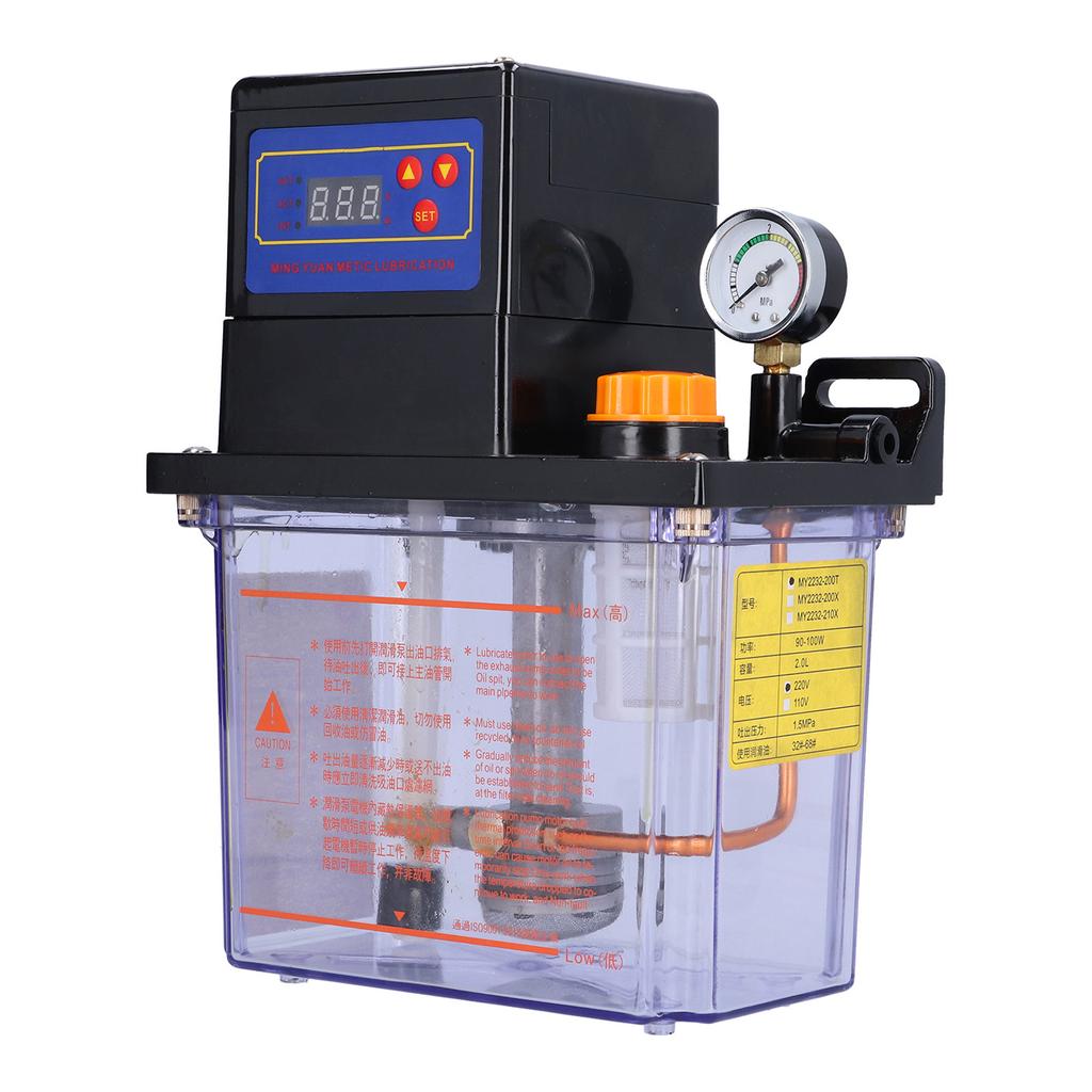 Auto Lubrication Pump Electric Digital Display Lubricating Oiler AC 220V MY2232H‑200T