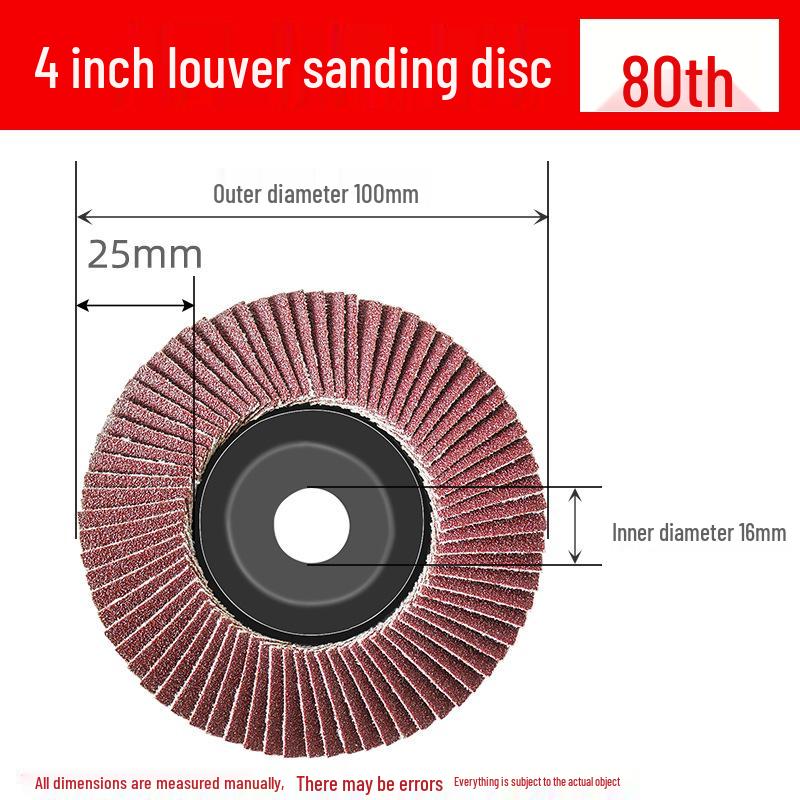 Thickened Flap Grinding Disc for Angle Grinder, Sand Polishing Wheel for Stainless Steel, 100 Thousand-Leaf Design