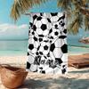 Custom Name Ultra-Soft Beach Towel with Soccer Theme,Ideal for Pool - Camping, Diving - Perfect Travel Essential, Vibrant Beach Towel.