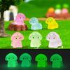 10Pcs Colorful Kawaii Luminous Resin 3D Puppy Ornaments Miniature Figurines Creative Diy Home Decoration Accessories Gifts