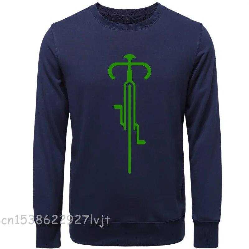 Bike Lines Велоспорт Новинка унисекс Новая уличная одежда Camisa с длинным рукавом с круглым вырезом Премиум-хлопок Повседневная футболка с капюшоном Толстовки унисекс с капюшоном L
