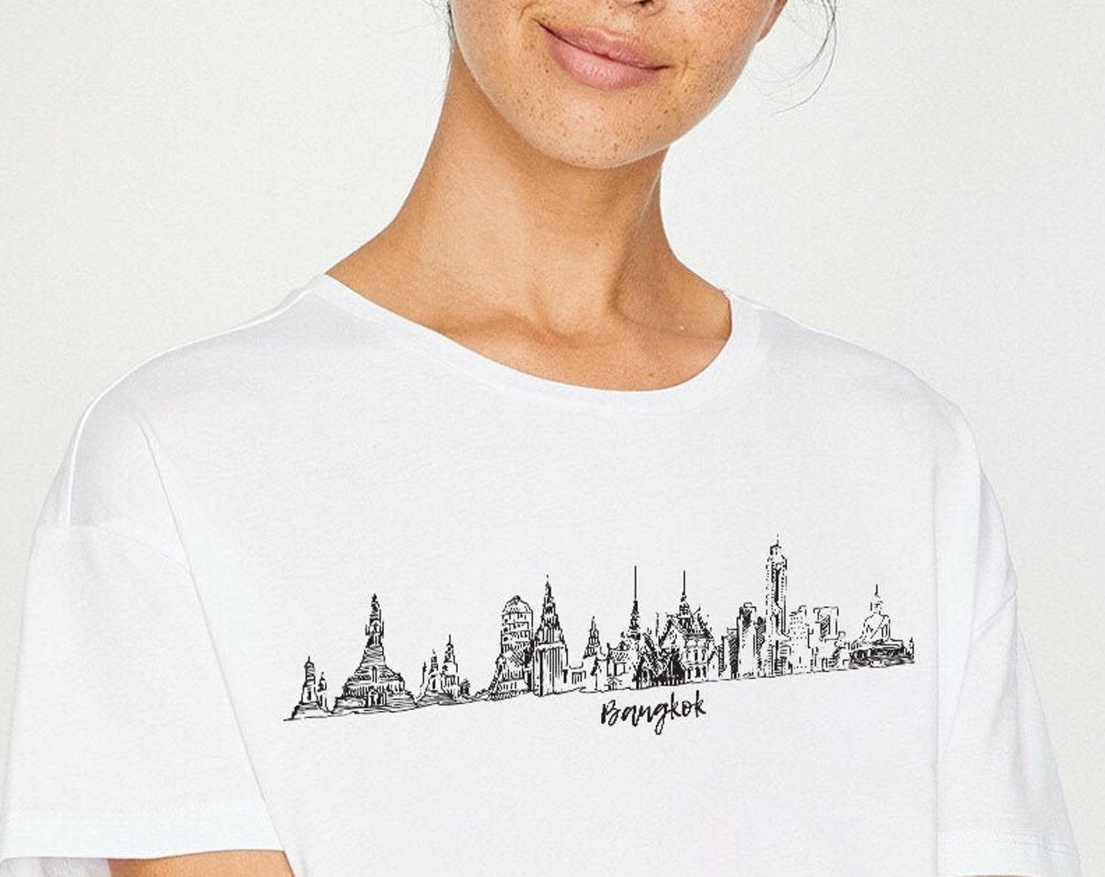 Bangkok Shirt, Bangkok Skyline Shirt, Thailand Shirt, Thailand Tshirt, Bangkok T-Shirt, Travel Tee, Souvenir, Gift For Travel Lover, UNISEX S