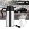 12V 750ml Elektrisk bilkittel i rostfritt stål Värmekopp Kaffemugg Resevattenflaska