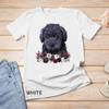Black Schnoodle Dog Floral Unisex T-shirt