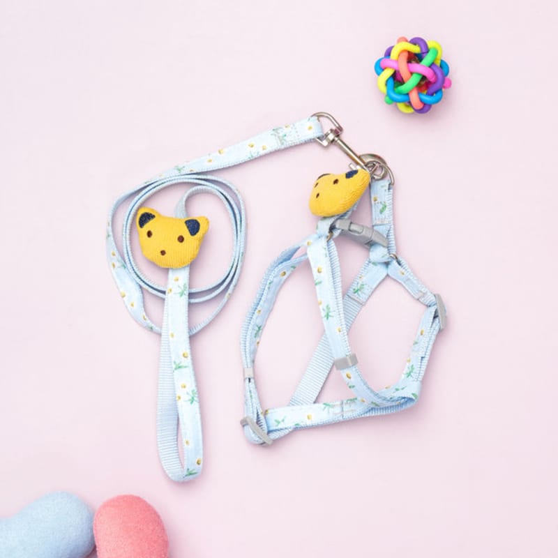 [Pet] Doll Lead Leash Harness Set