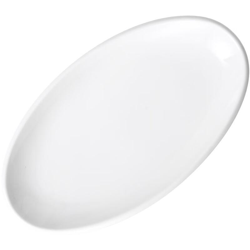 Jingzhou Pure White Ceramic Oval Fish Plates