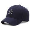 Hat M standard embroidered baseball cap Korean fashion simple hat short brim sun hat, sunshade sun protection hat equestrian hat tide