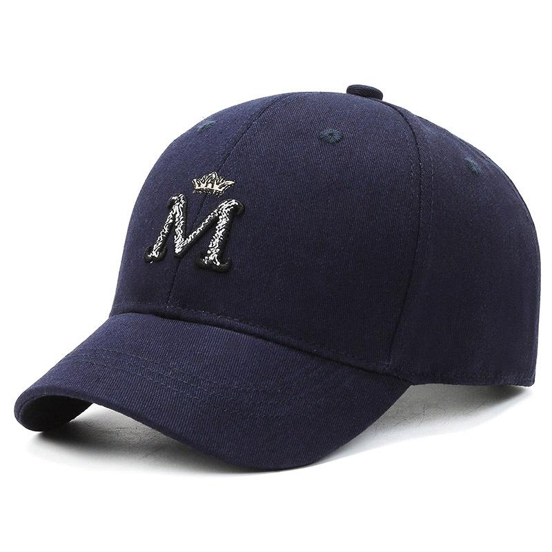 Hat M Standard Embroidered Baseball Cap Korean Fashion Simple Hat Short Brim Sun Hat, Sunshade Sun Protection Hat Equestrian Hat Tide