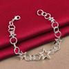 Copper 8 Inch Exquisite Simple Star Bracelet Women Engagement Party Gift Jewelry Wedding Fashion
