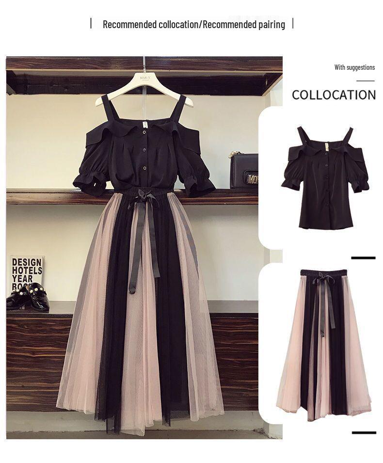 Plus Size Spring/Summer 2021 Slimming Fashion Dress Set for Women