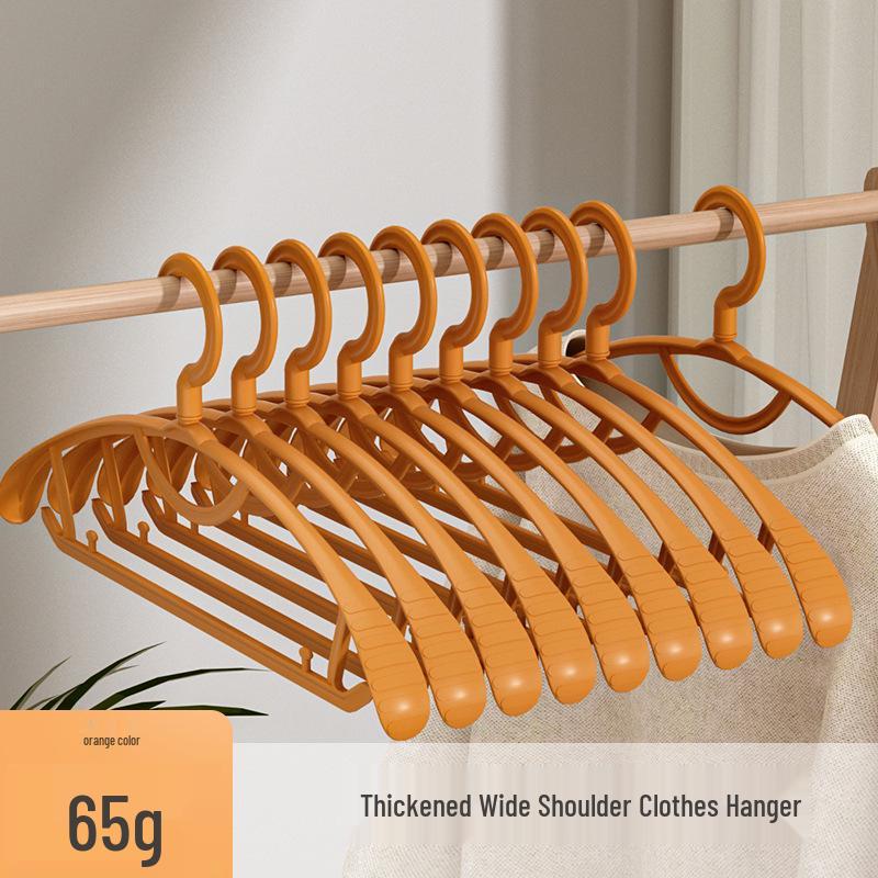 Thickened Wide Shoulder Non-Slip Plastic Hanger: No Bumps, Ideal for Coats and Clothes