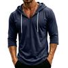 Herren lässiges Kapuzenshirt mit Dreiviertelärm für den Alltag