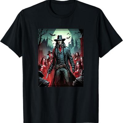 Van Helsing Surrounded by Vampires T-Shirt