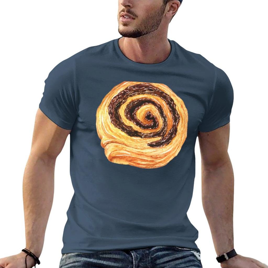 Chocolate Cinnamon Roll Pastry Tshirt T Shirts For Unisex Cotton Funny Unisex T Shirt Luxury Unisex T Shirt Cotton High Quality Tshirt
