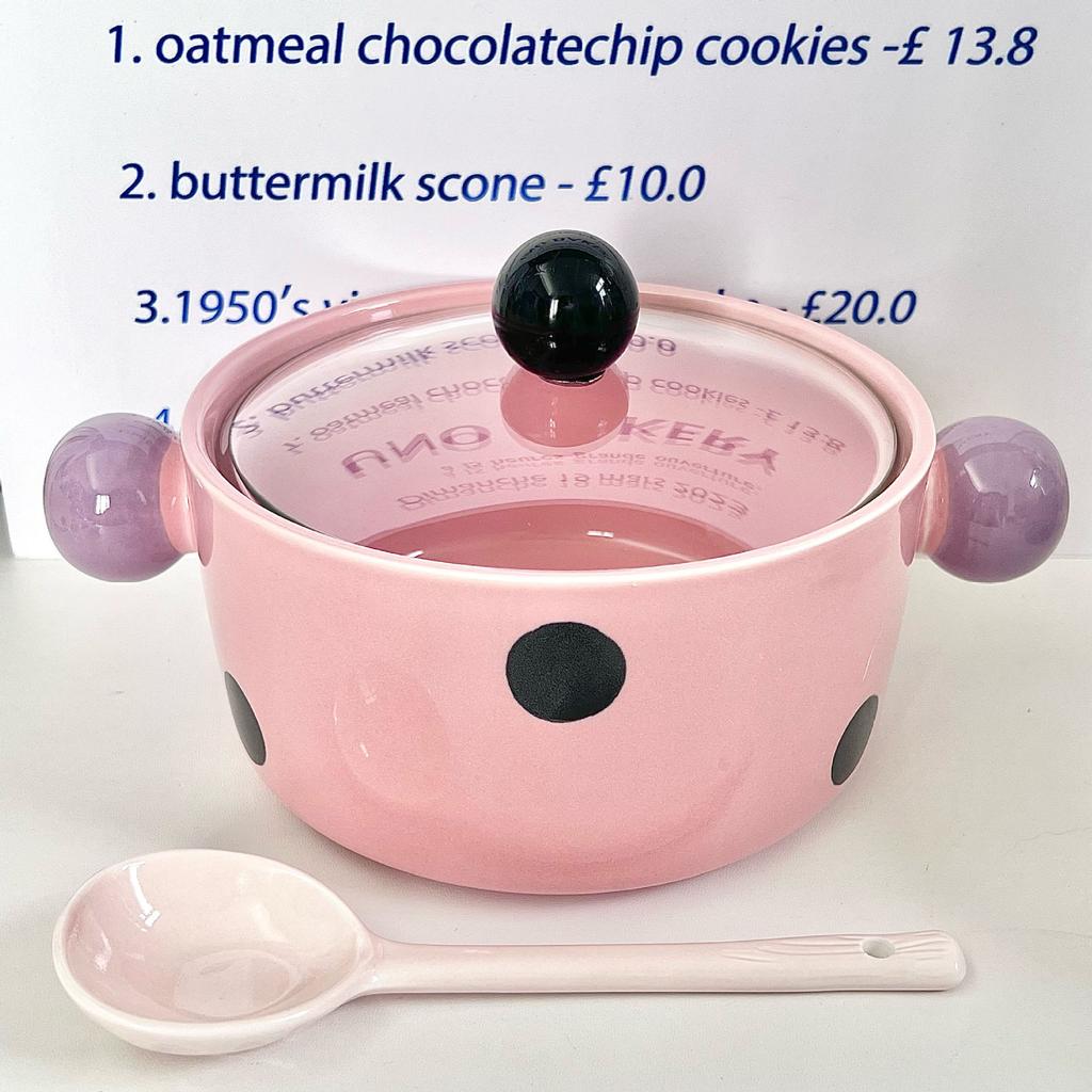 Give Girls Birthday Gifts, Cute Contrasting Colors, Polka Dots, Ceramic Instant Noodles Bowl with Lid, Girlfriend Practical Souvenir Gift Box.