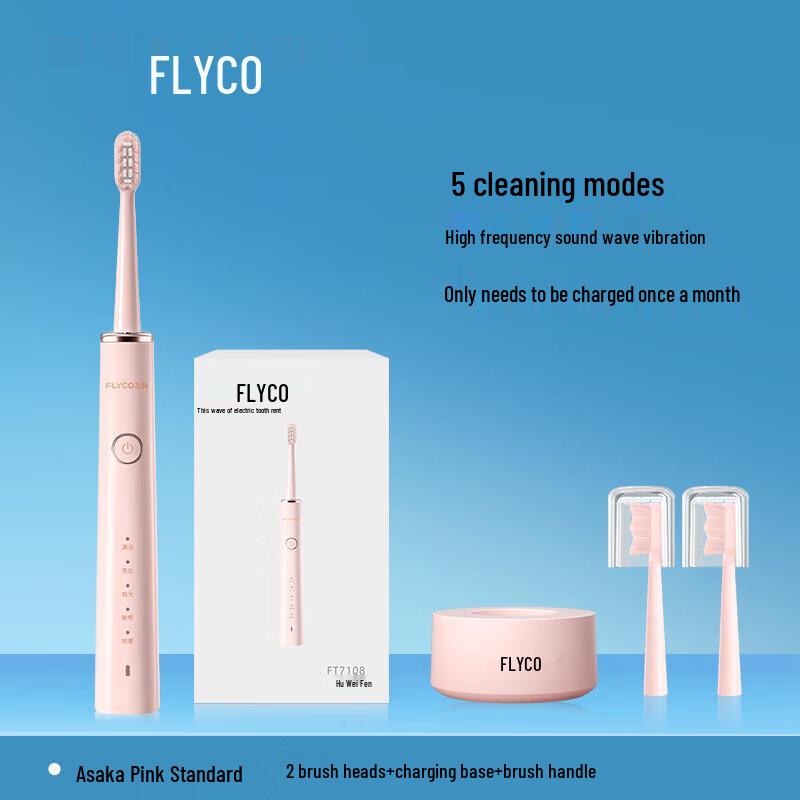 

FLYCO FT7108 Sonic Electric Toothbrush CN plug (adapter included)