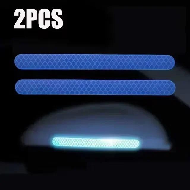 6/2pcs Car Reflective Safety Strip Stickers Car Rearview Mirror Reflective Sticker Reflective Warning Safety Tape Accessories